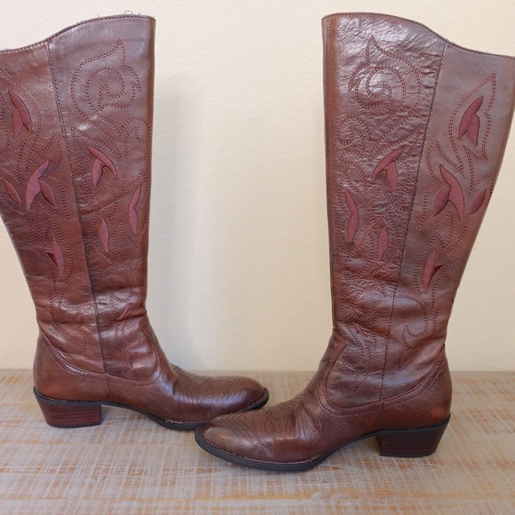 Born Byrne Brown Western Boot Size 6.5M - Picture 3 of 13
